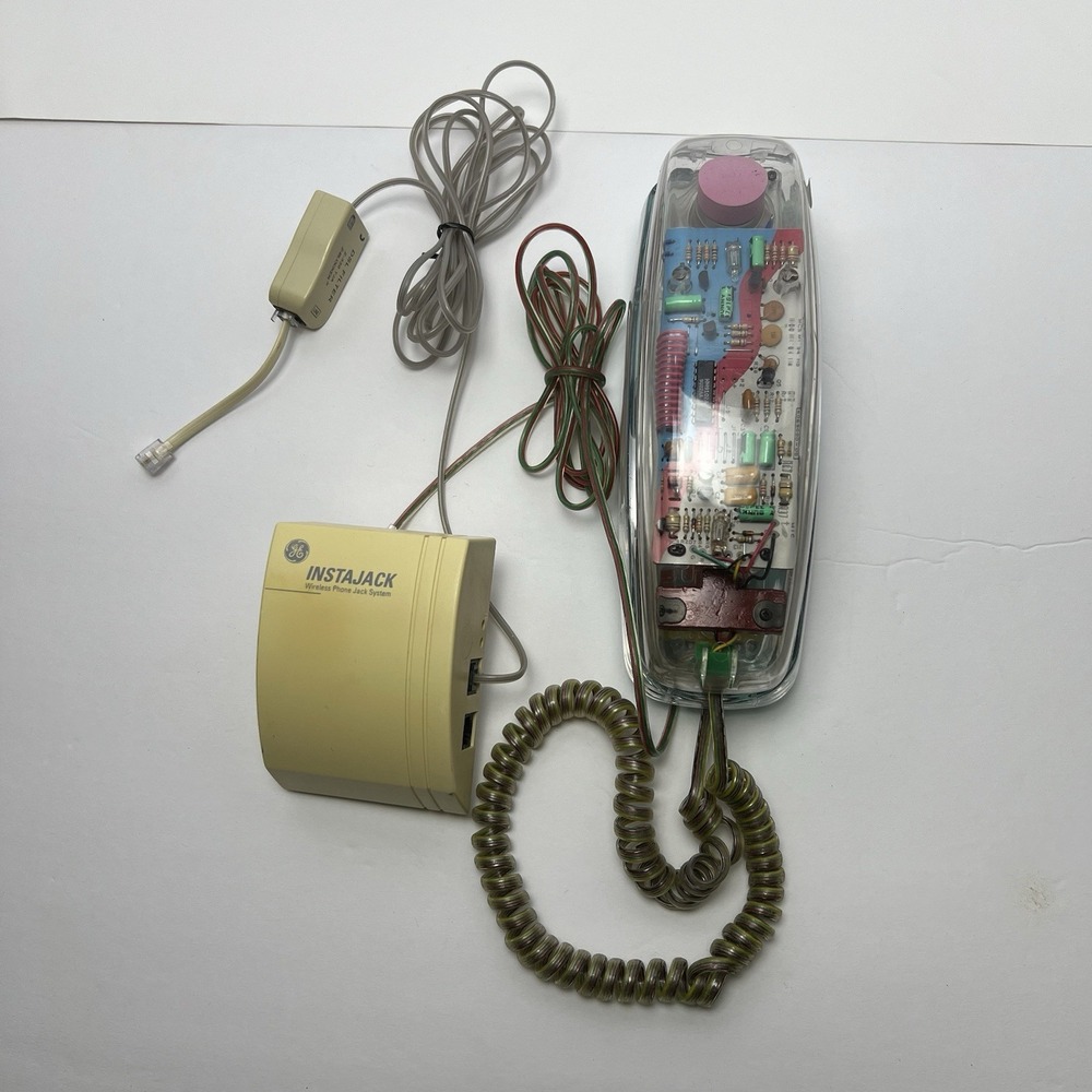 vtg Unisonic 6900 Phone Retro clear Telephone corded See through UNTESTED